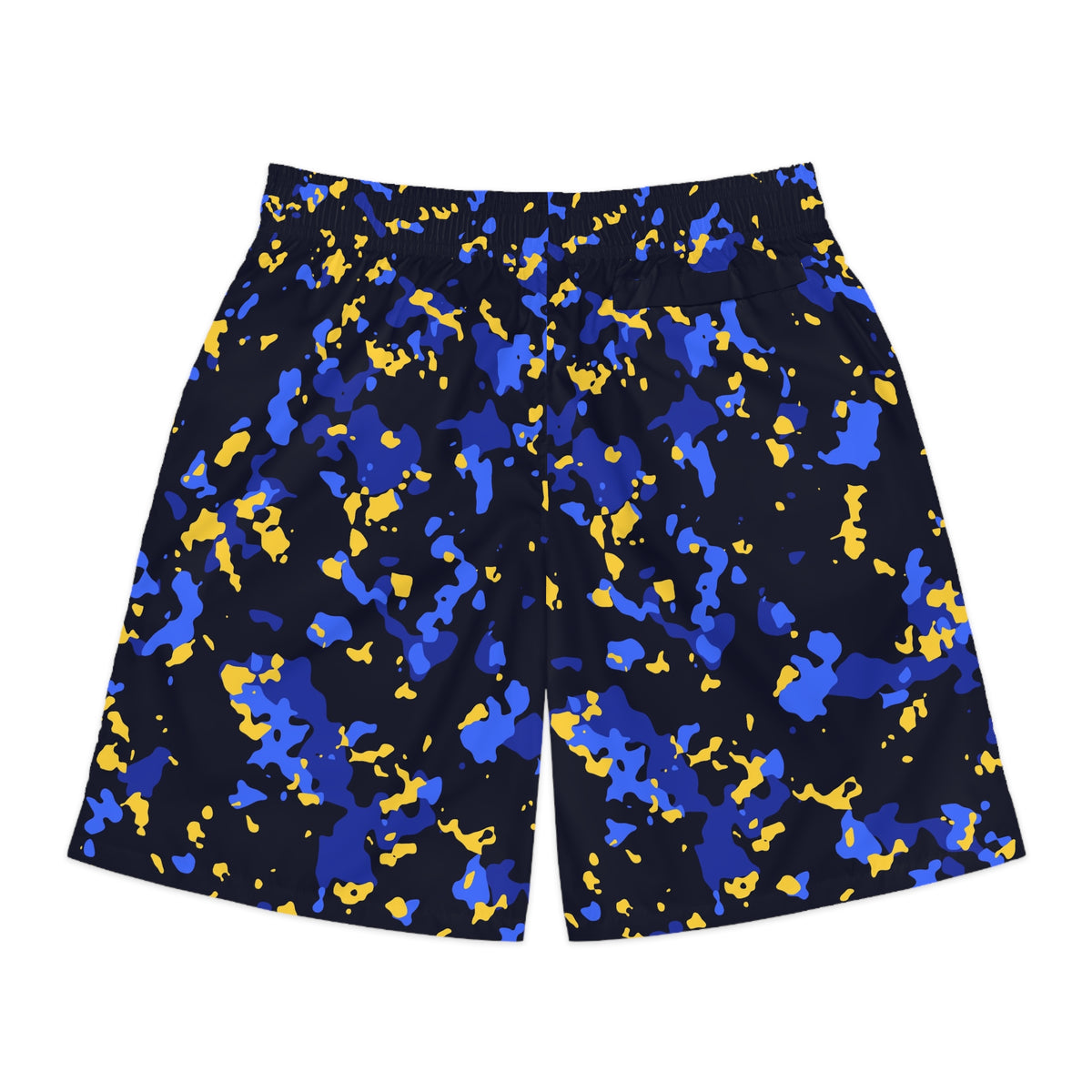 Men's Royal Splatter Performance Jogger Athletic Shorts with Pockets