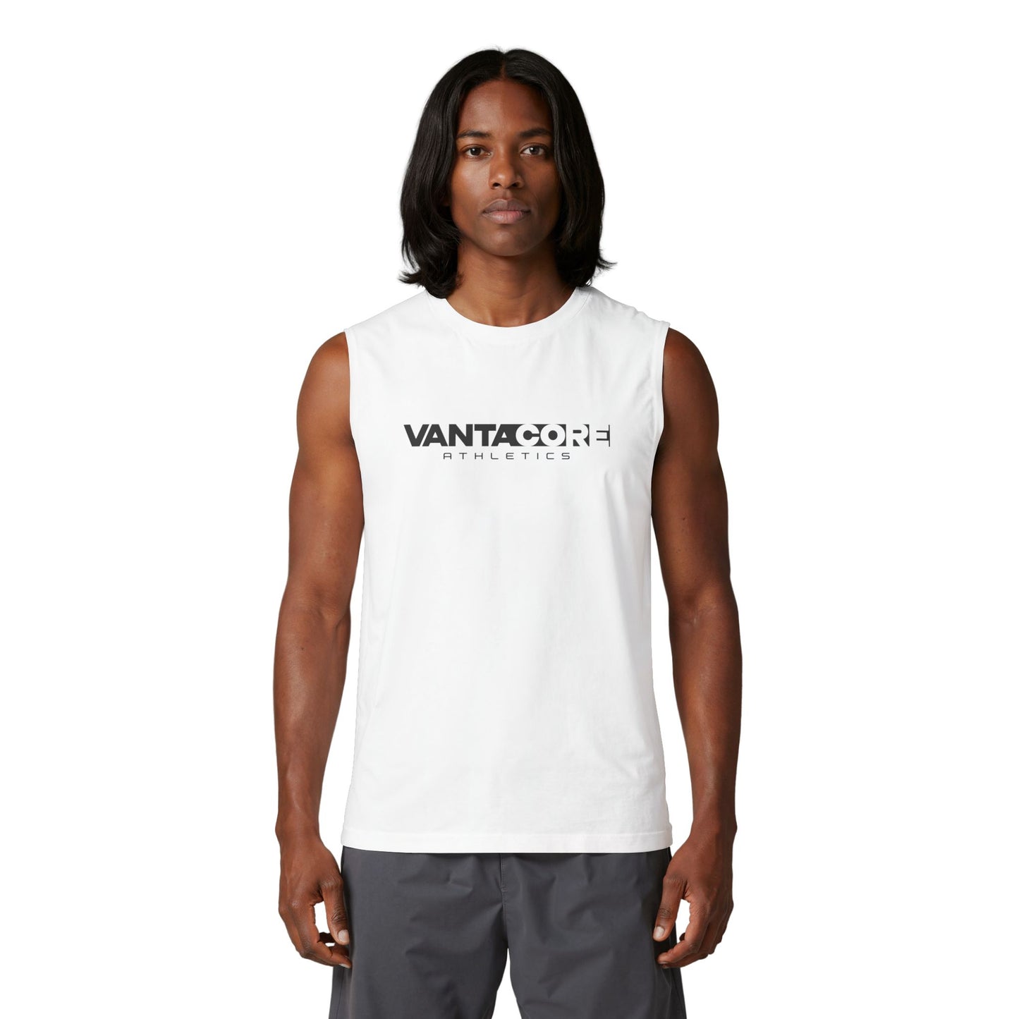 Vantacore Athletics Muscle Tank — Minimal Logo Workout Tank Top