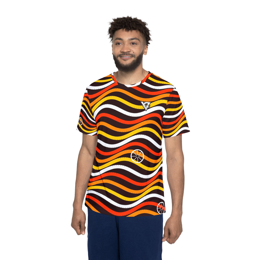 Cycling Solar Flare Wave Rider Men's Sports Jersey