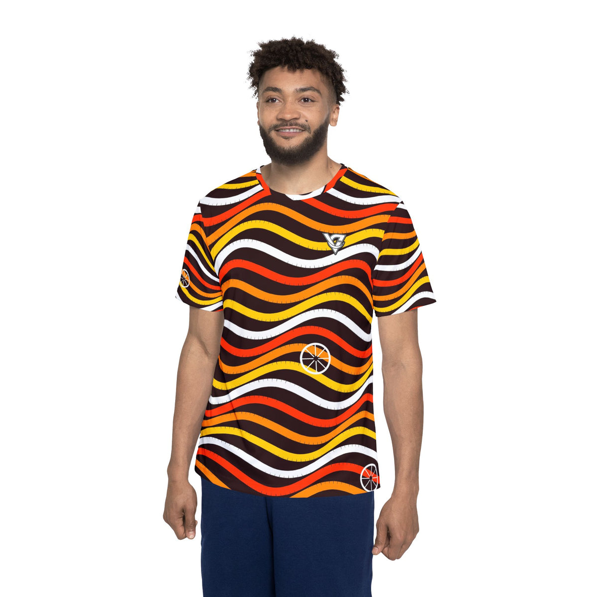 Cycling Solar Flare Wave Rider Men's Sports Jersey
