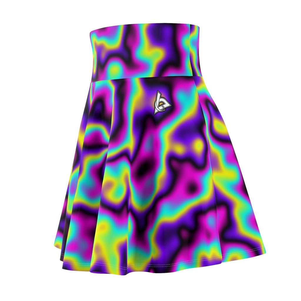 Combat Sports Midnight Neon Tie-Dye Spin Women's Athletic Skater Skirt