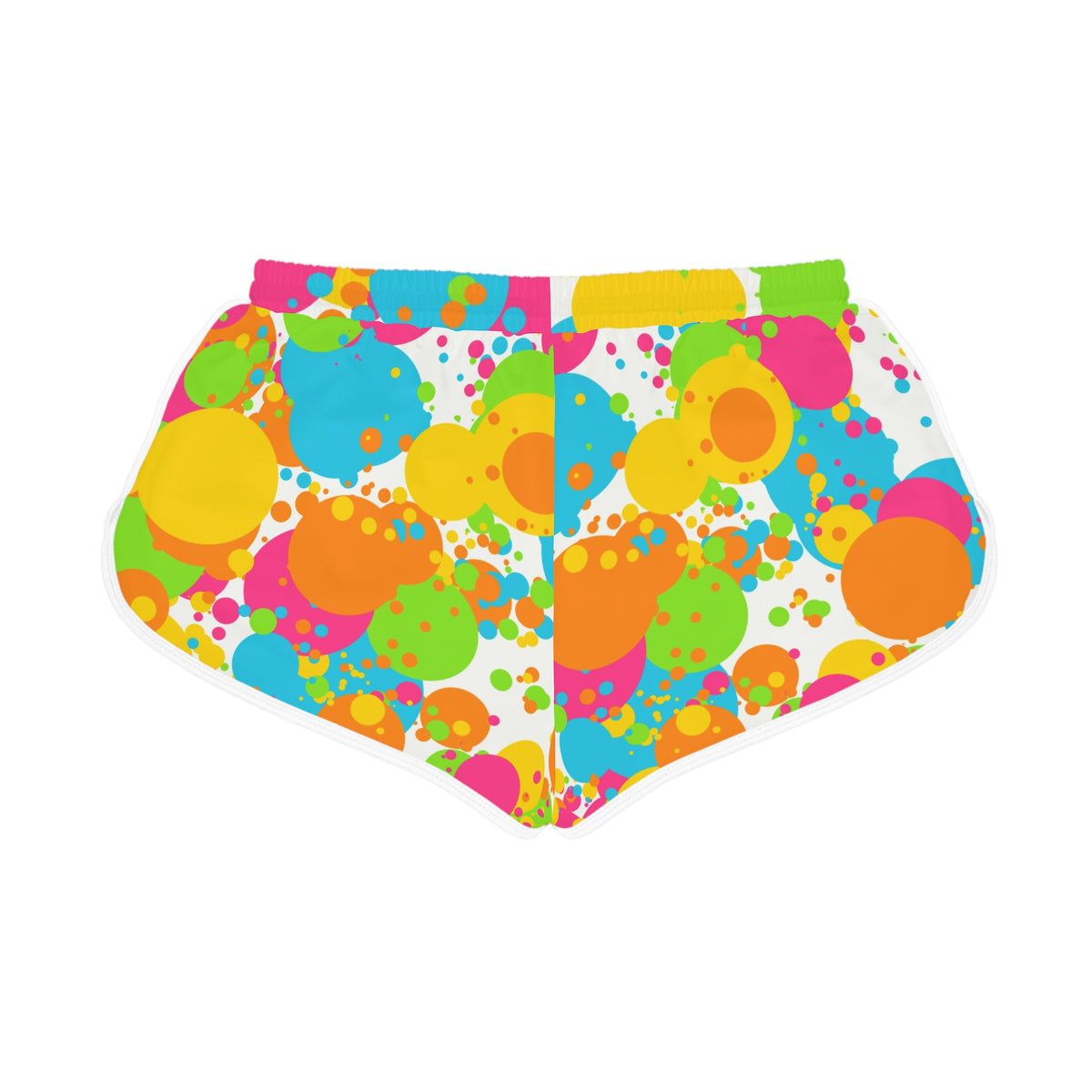 Women's Citrus Splash Relaxed Shorts – Colorful All-Over Print Running & Workout Shorts