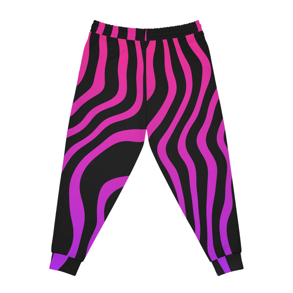 Women's Electric Zebra Joggers – Colorful All-Over Print Athletic Jogger Pants