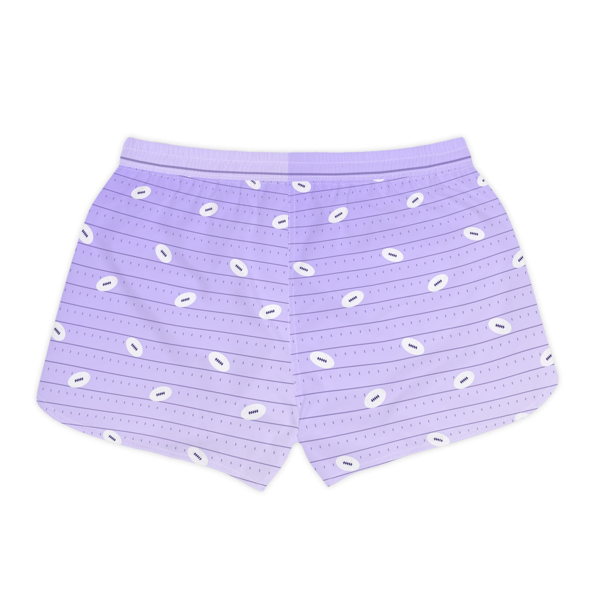 Football Lavender Mist Gridiron Women's Athletic Shorts with Pockets