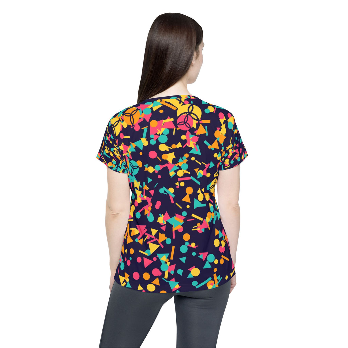 Volleyball Electric Mango Confetti Pop Women's Sports Jersey