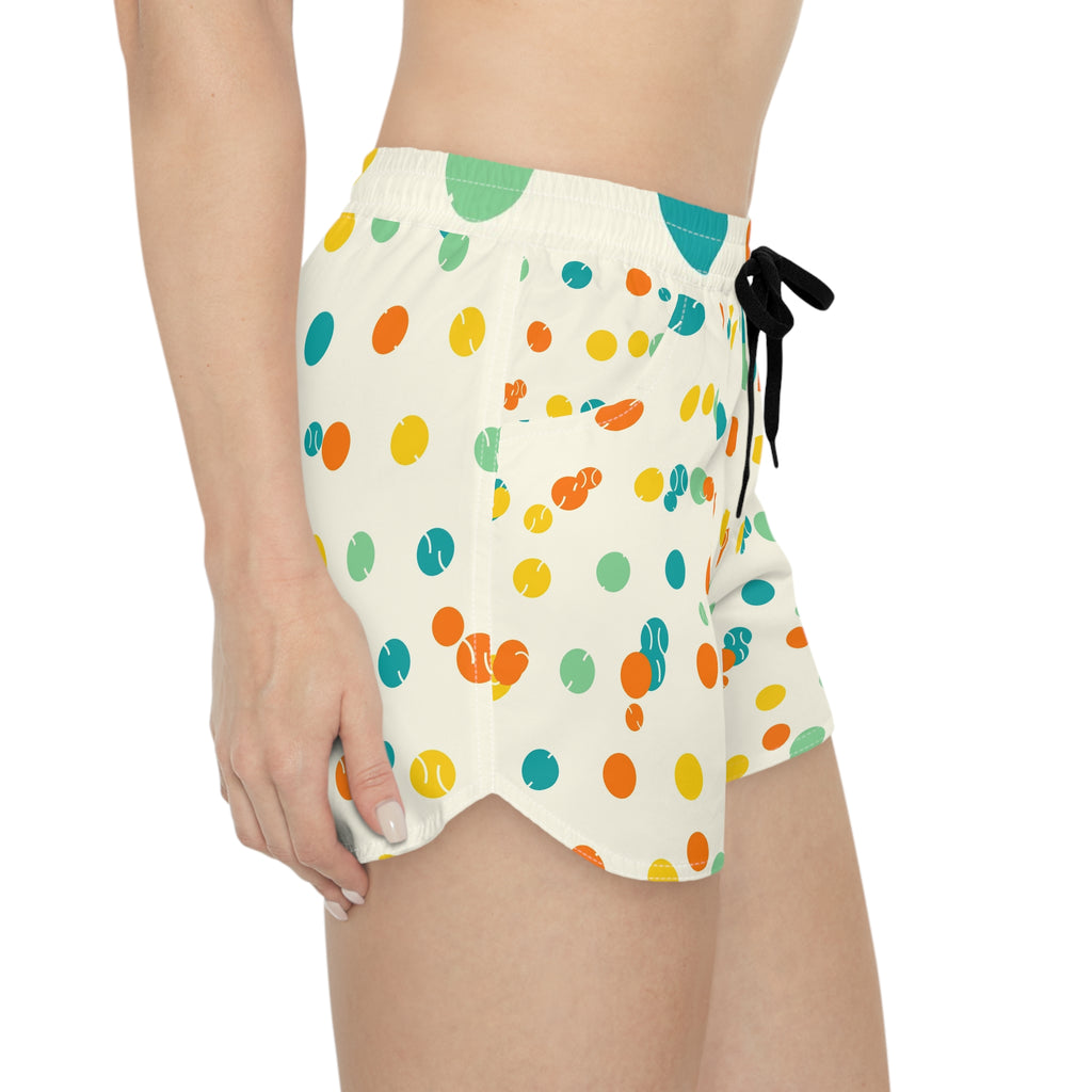 Tennis Citrus Pop Icon Storm Women's Athletic Shorts with Pockets