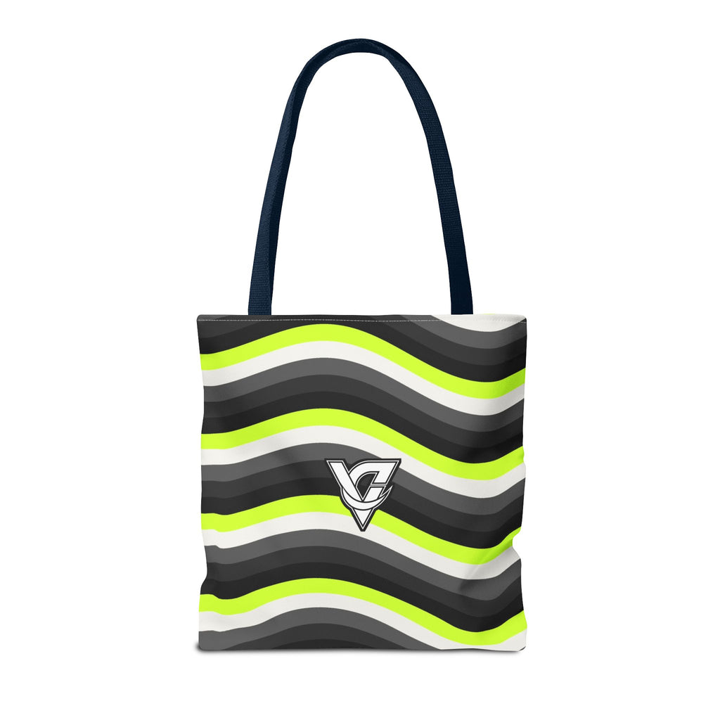 Graphite Wave Tote Bag — All-Over Print Gym & Everyday Tote