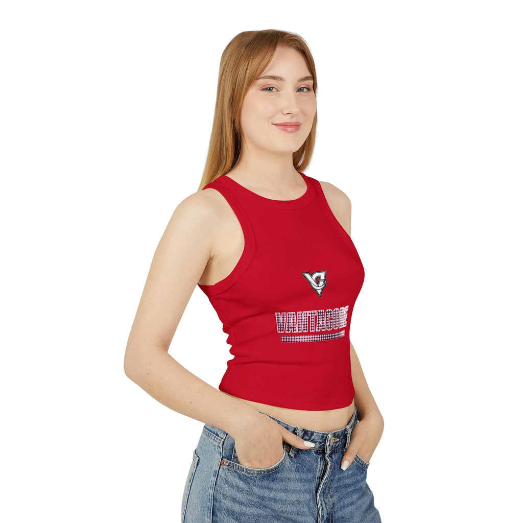 Rose Halftone Women's Racerback Tank