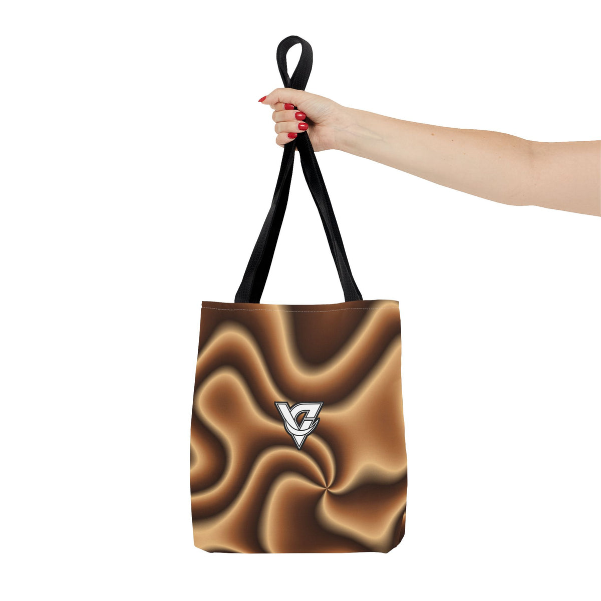 Chestnut Tie-Dye Tote Bag — All-Over Print Gym & Everyday Tote
