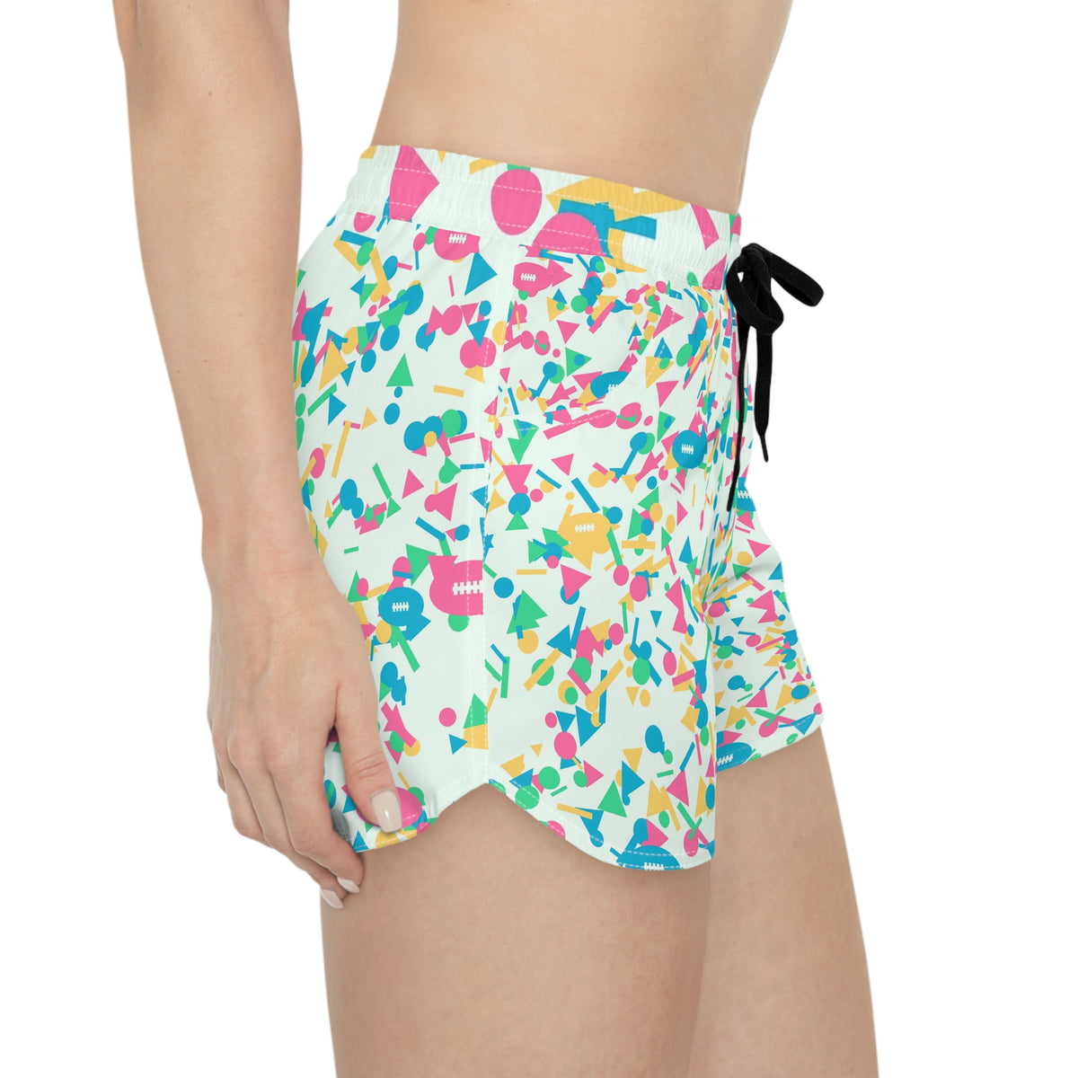 Football Mint Sorbet Confetti Pop Women's Athletic Shorts with Pockets