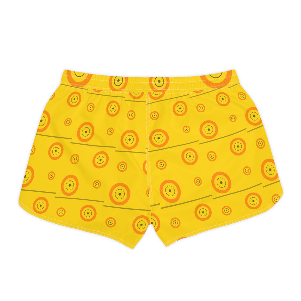 Training & Gym Neon Citrus Iron Plate Women's Athletic Shorts with Pockets