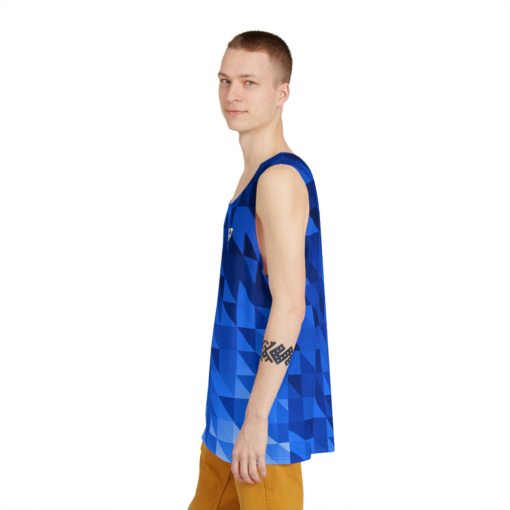 Cobalt Low-Poly Men's Athletic Tank