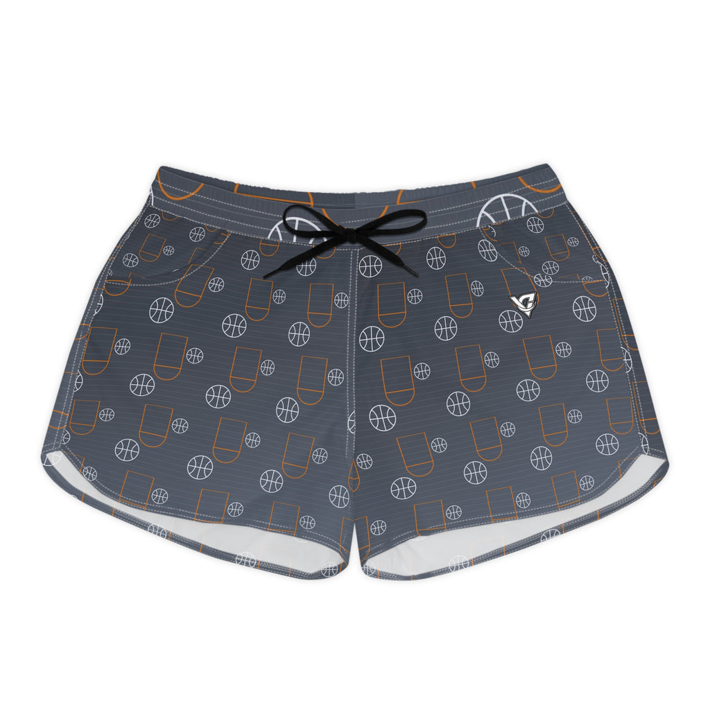Basketball Slate Storm Court Seam Women's Athletic Shorts with Pockets