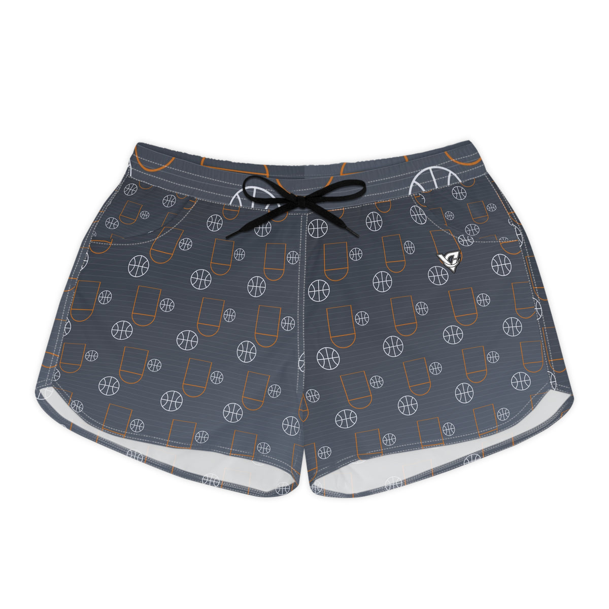Basketball Slate Storm Court Seam Women's Athletic Shorts with Pockets