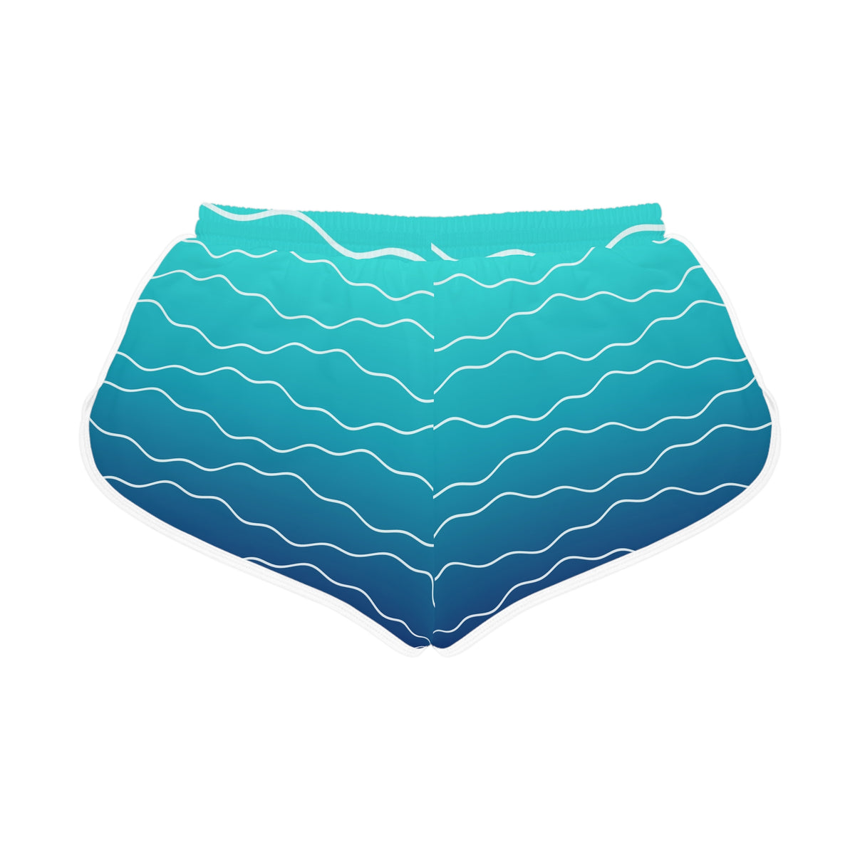Women's Ocean Ombre Relaxed Shorts – Colorful All-Over Print Running & Workout Shorts