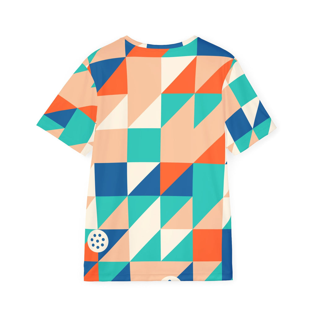 Pickleball Papaya Splash Prism Block Men's Sports Jersey