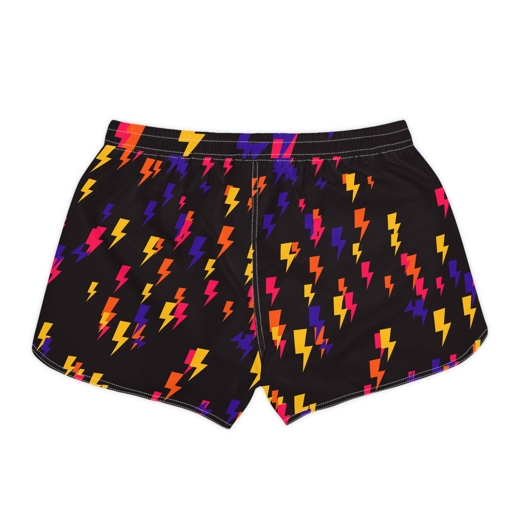 Running Hot Lava Bolt Strike Women's Athletic Shorts with Pockets