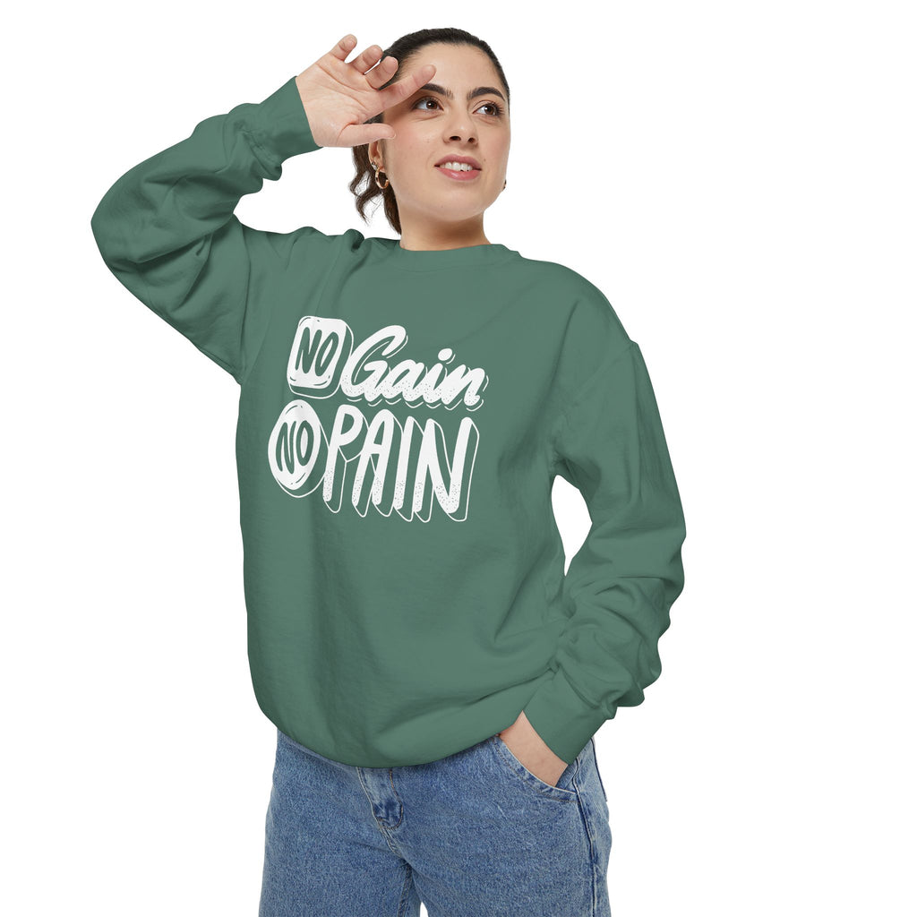 No Gain No Pain Sweatshirt | Motivational Fitness Crewneck