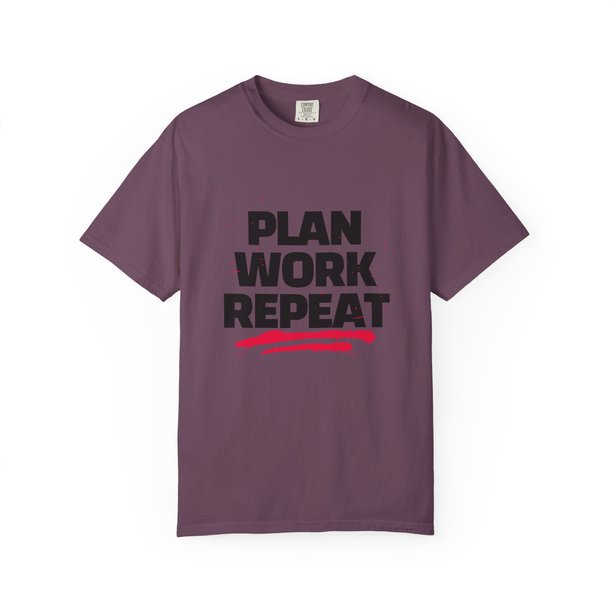 Plan Work Repeat | Motivational Graphic Tee