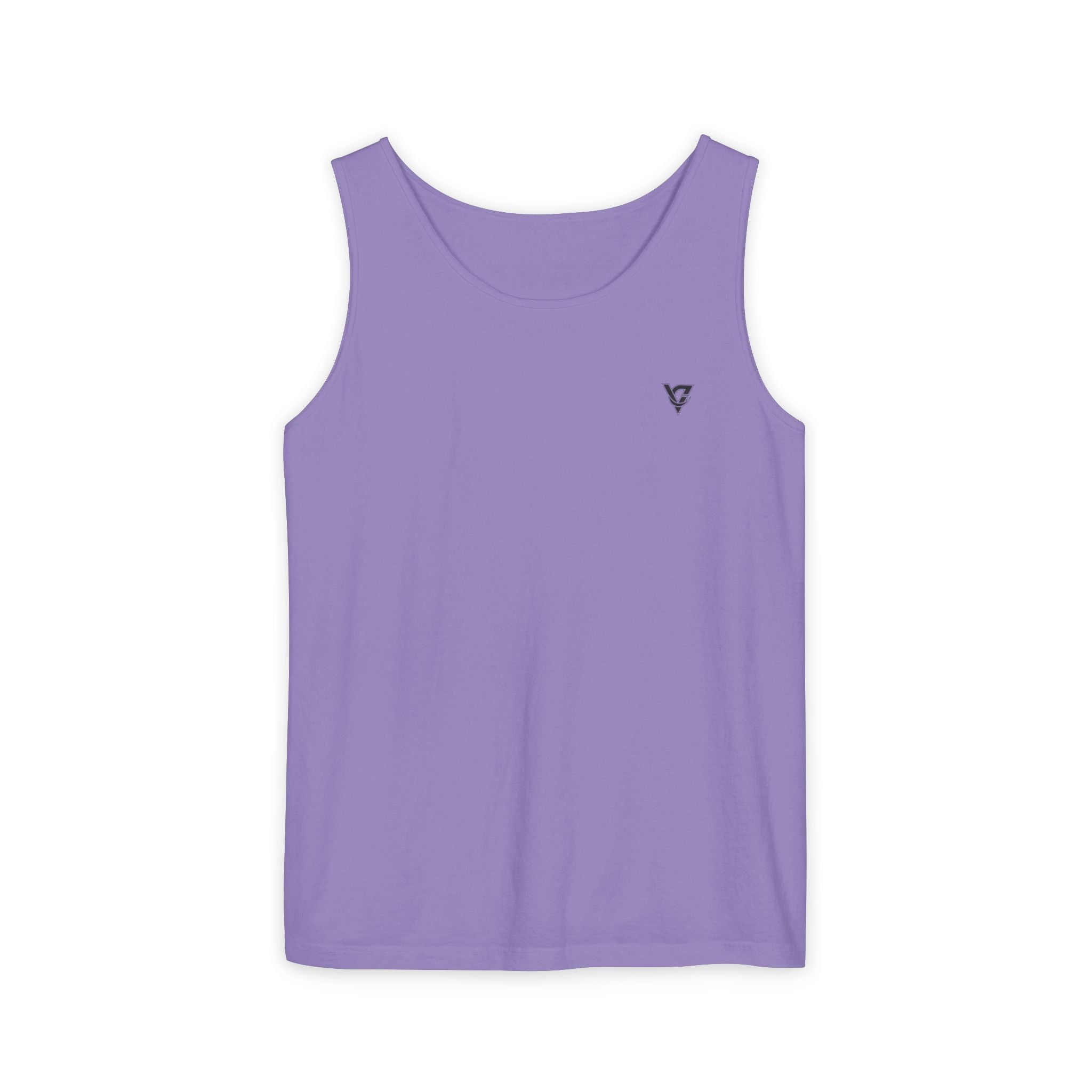 Minimal Geometric Triangle Logo Tank Top | Chest Emblem