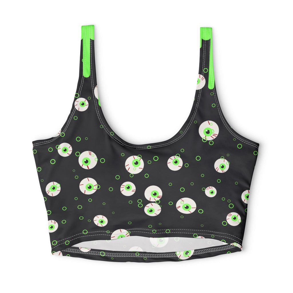 Halloween Graveyard Grey Slime Drip Sports Bra