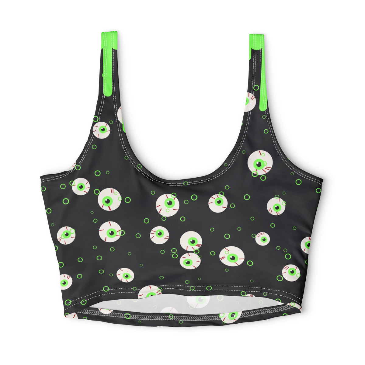 Halloween Graveyard Grey Slime Drip Sports Bra