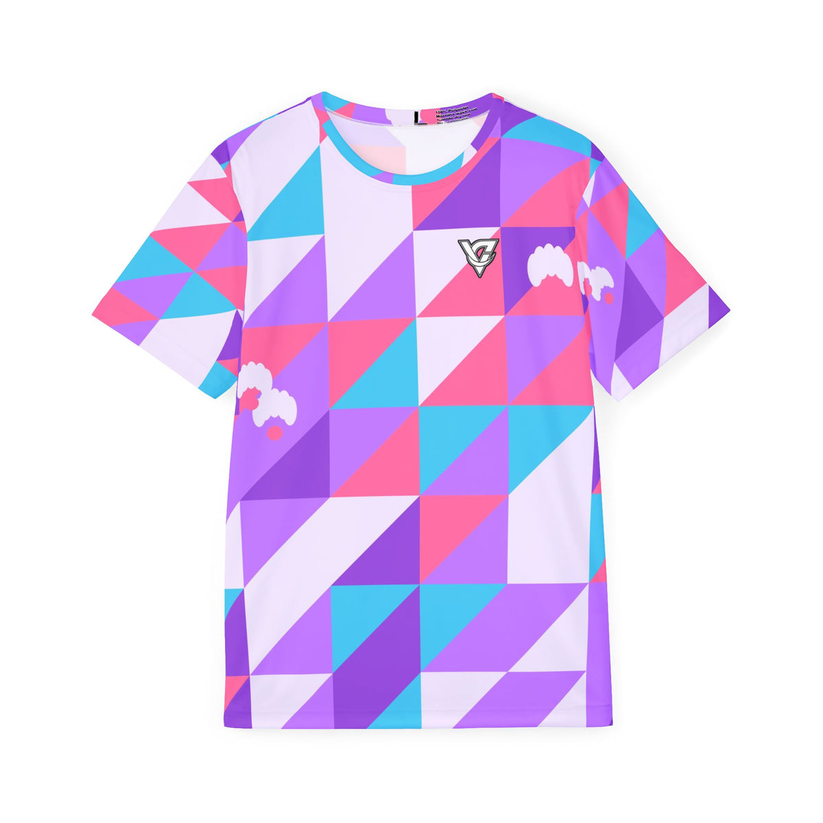 Yoga Lilac Wave Prism Block Men's Sports Jersey