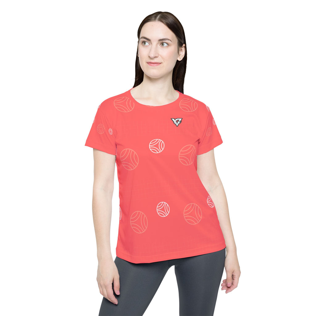 Volleyball Hot Coral Spike Panel Women's Sports Jersey