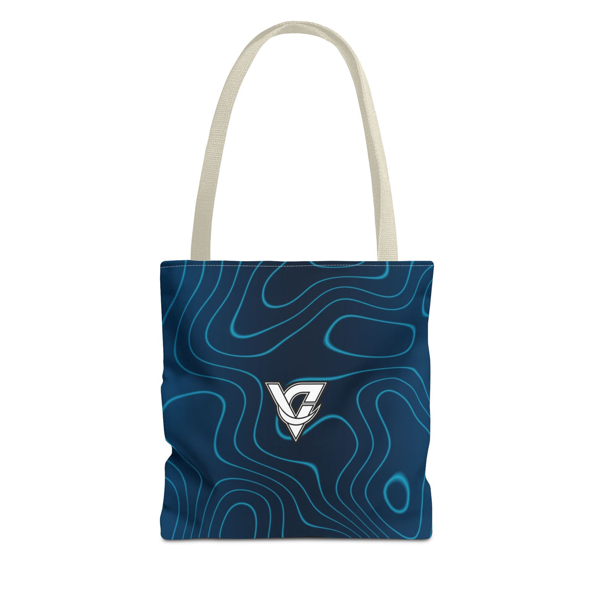 Ocean Topo Tote Bag — All-Over Print Gym & Everyday Tote