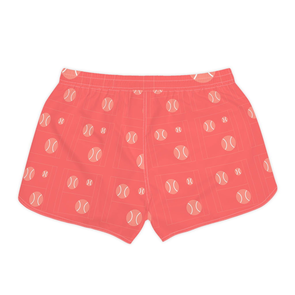 Tennis Hot Coral Baseline Seam Women's Athletic Shorts with Pockets