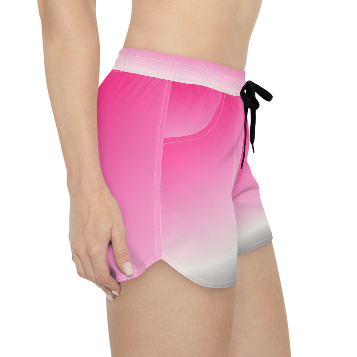 Women's Multipurpose Athletic Shorts with Pockets | Hot Pink Ombre