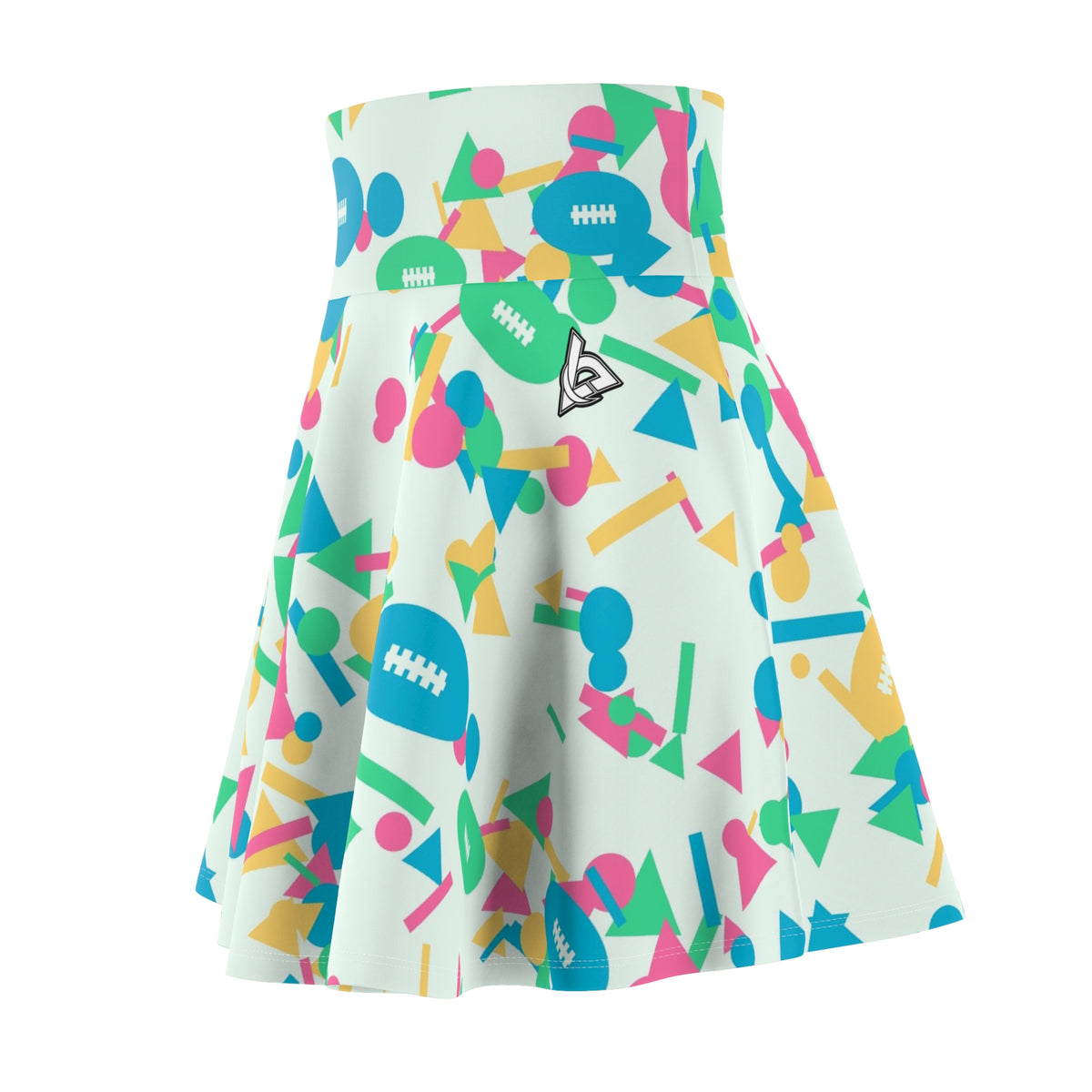 Football Mint Sorbet Confetti Pop Women's Athletic Skater Skirt