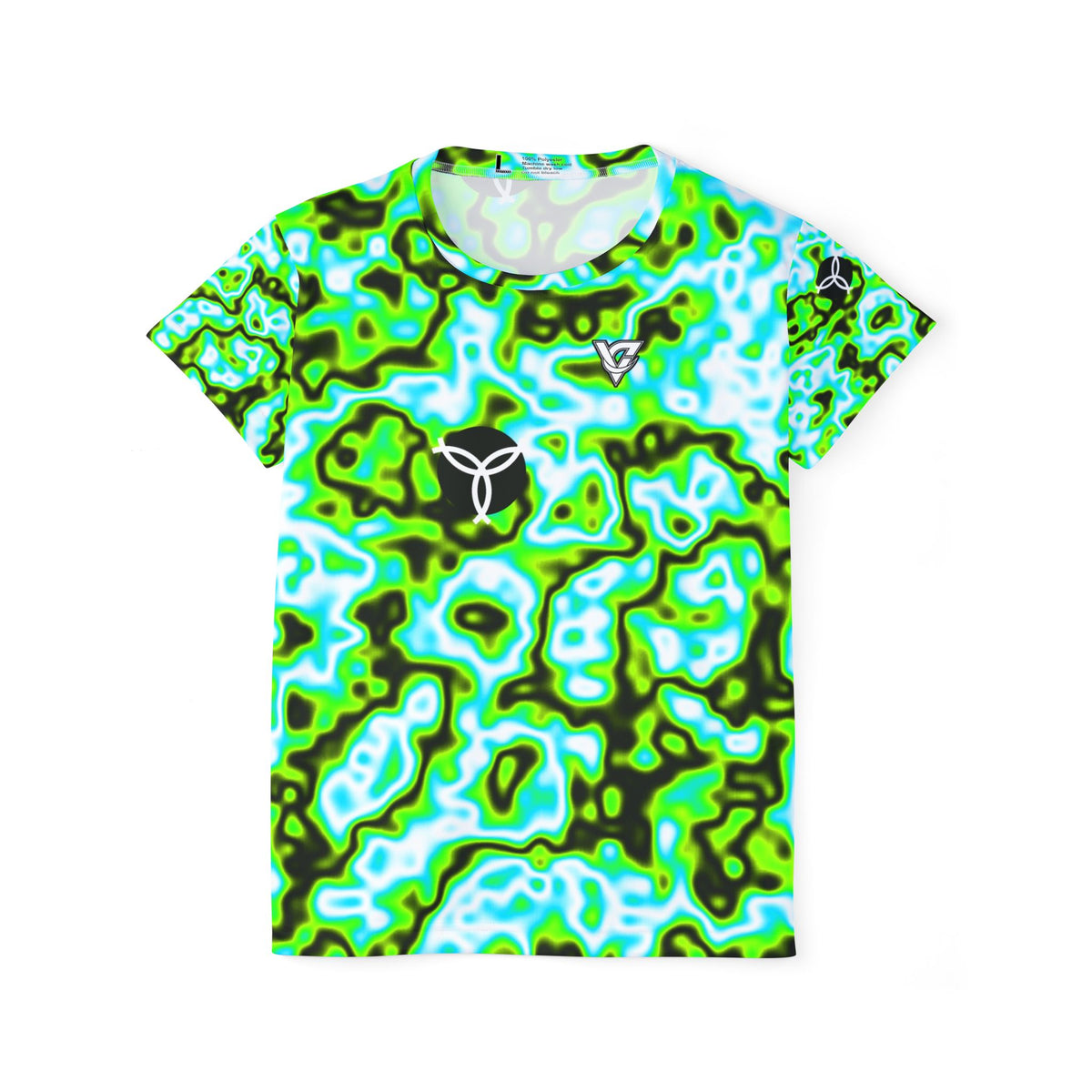 Volleyball Lime Riot Marble Flow Women's Sports Jersey