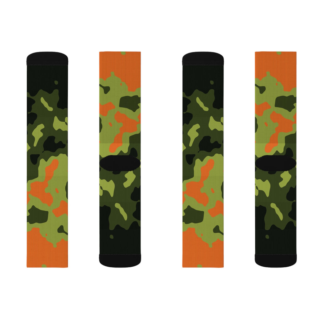Moss Flame Magma Athletic Crew Socks