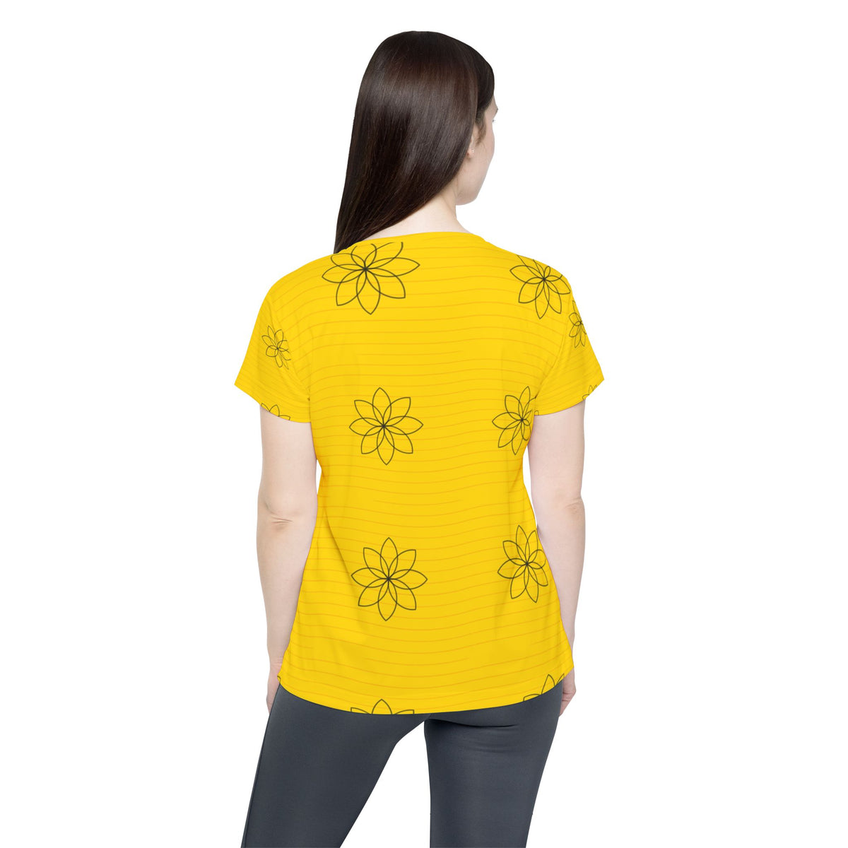 Yoga Neon Citrus Flow Lotus Women's Sports Jersey