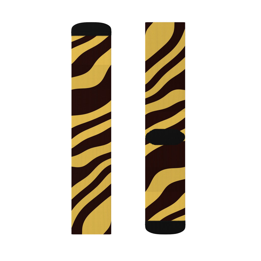 Sunset Orchard Zebra Athletic Crew Socks