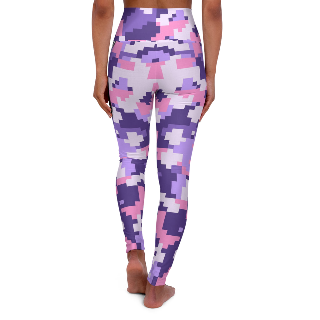 Lilac Digital Camo High-Waisted Yoga Leggings