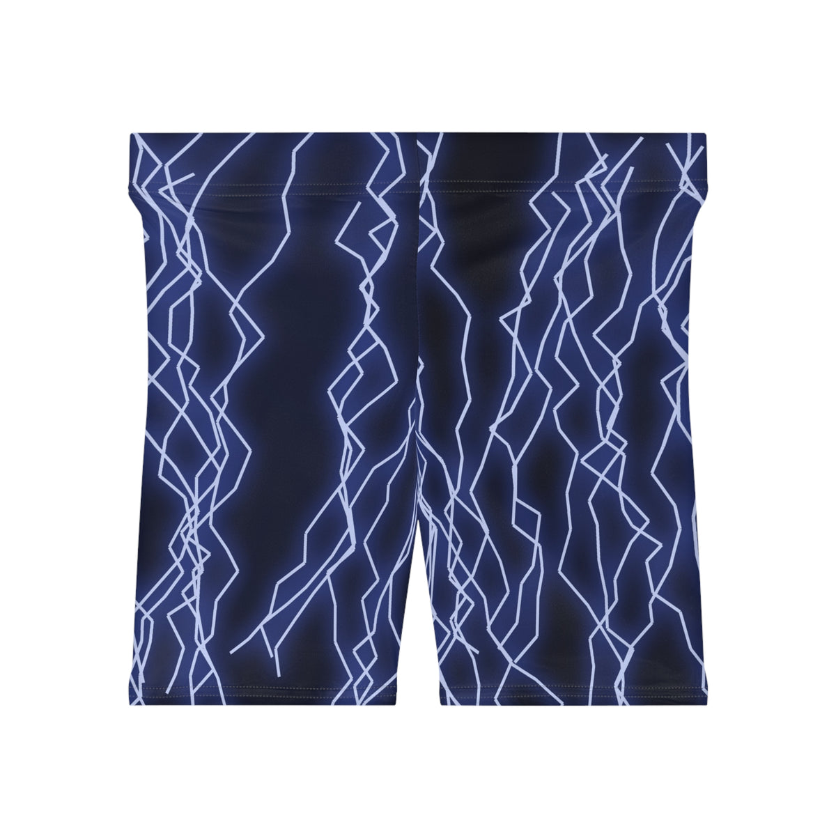 Midnight Lightning Women's Biker Shorts — High-Waist Workout Shorts