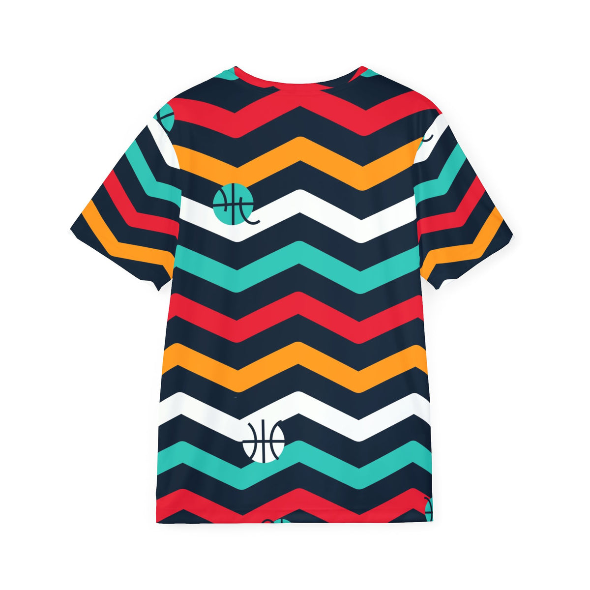 Basketball Aqua Volt Chevron Rush Men's Sports Jersey