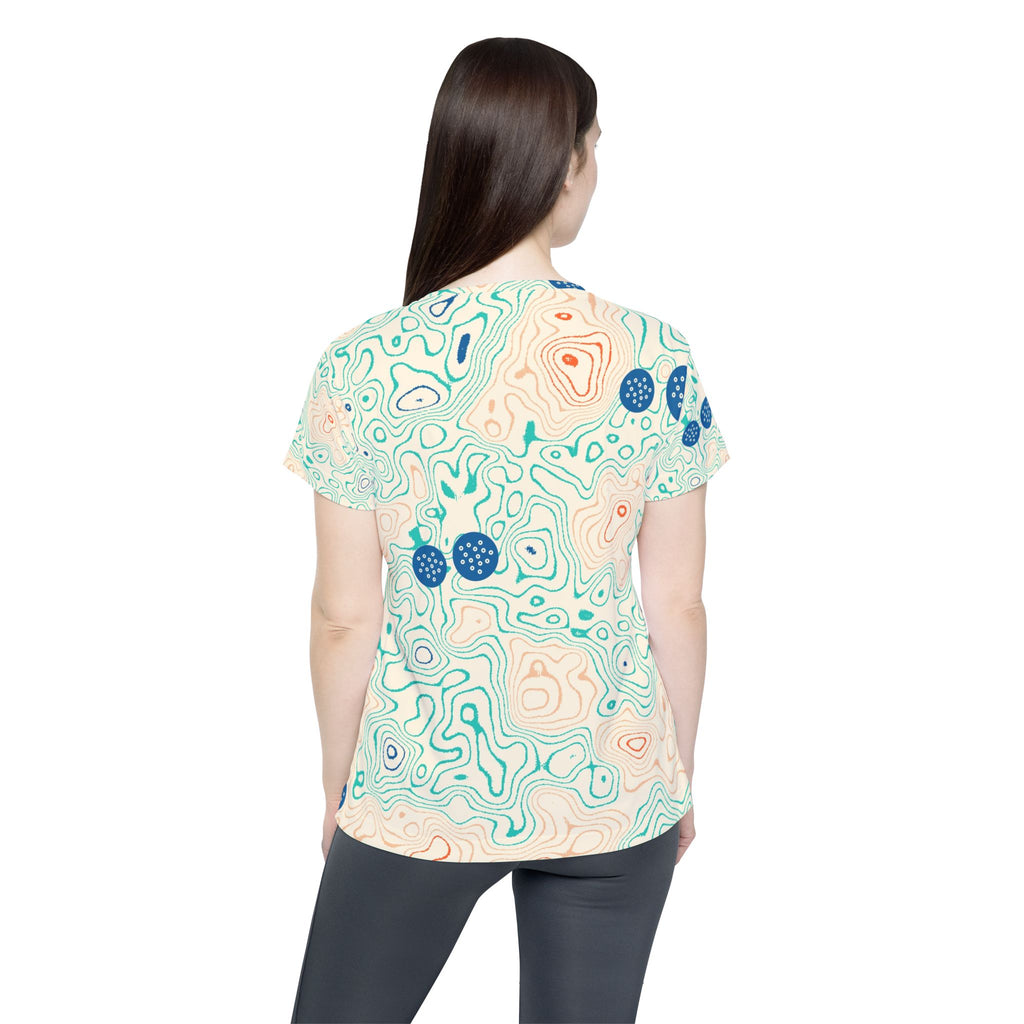 Golf Papaya Splash Topo Trail Women's Sports Jersey