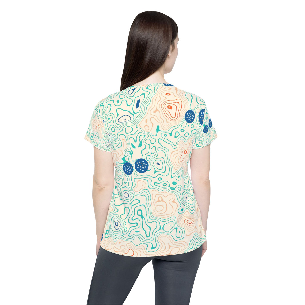 Golf Papaya Splash Topo Trail Women's Sports Jersey
