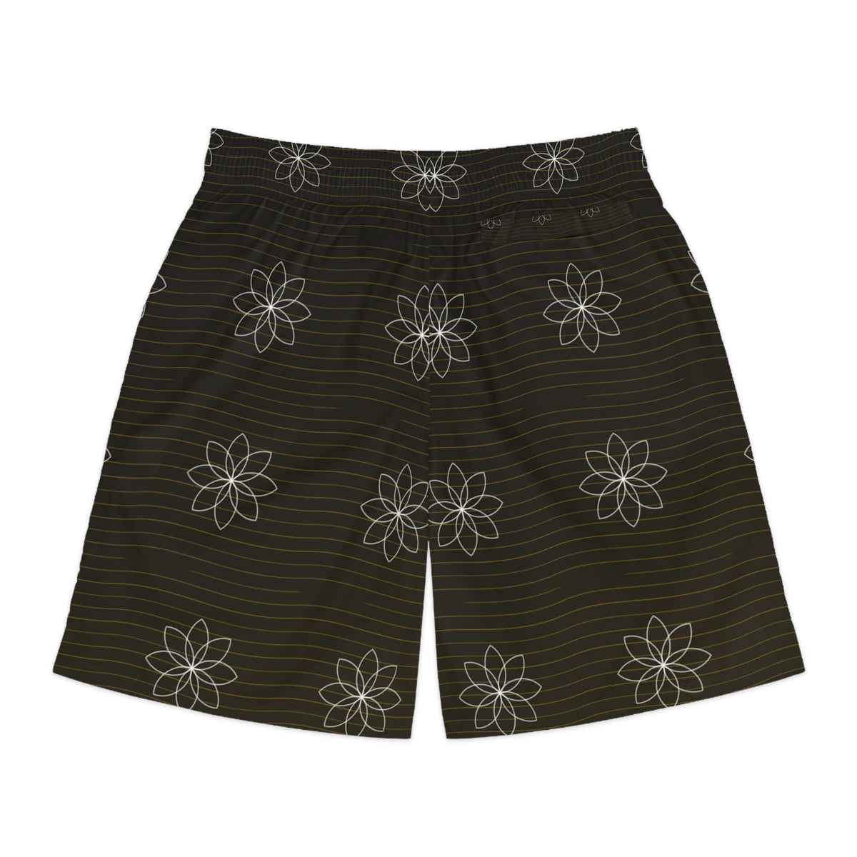Yoga Gold Rush Flow Lotus Men's Athletic Shorts with Pockets