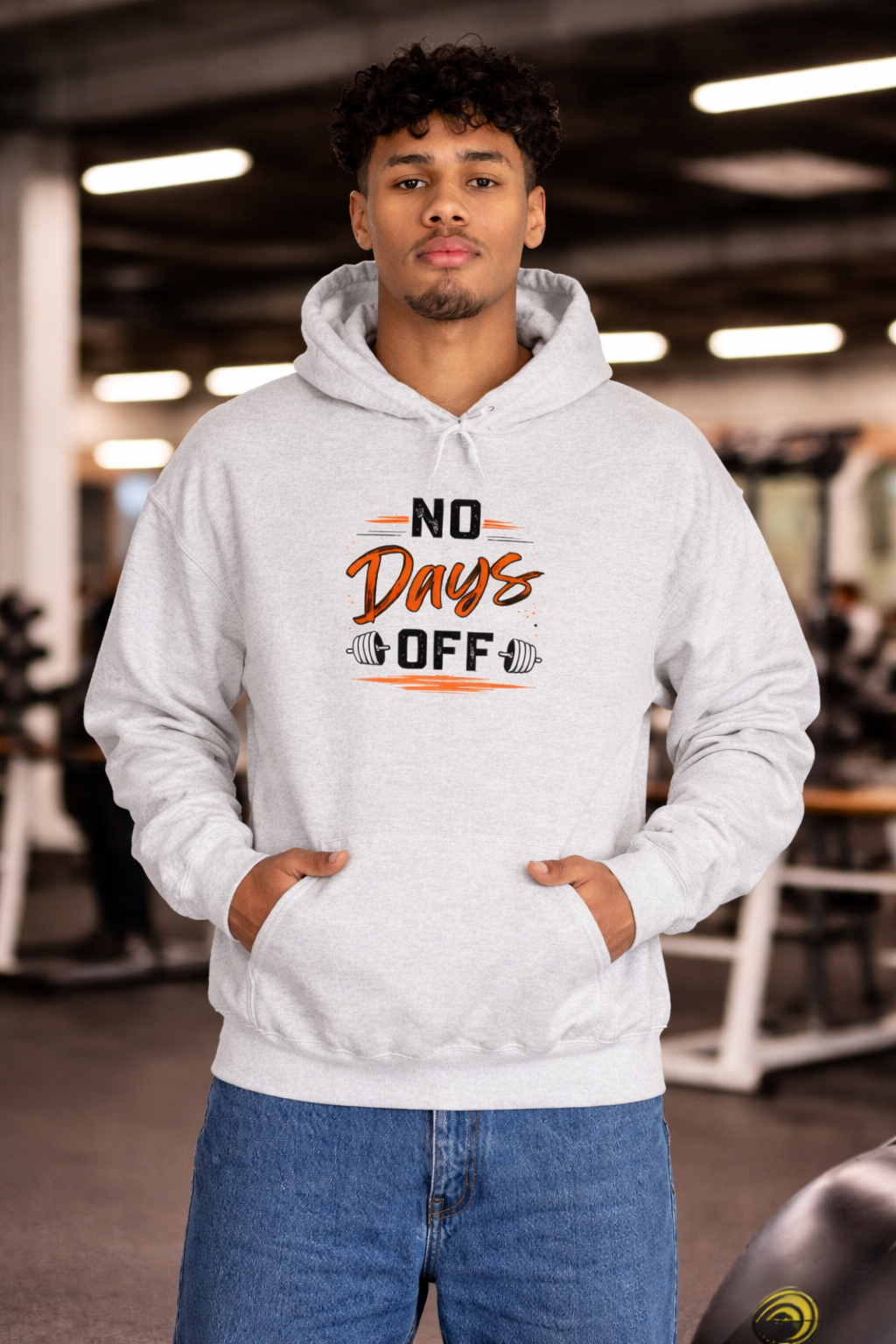 No Days Off | Heavy Hooded Sweatshirt