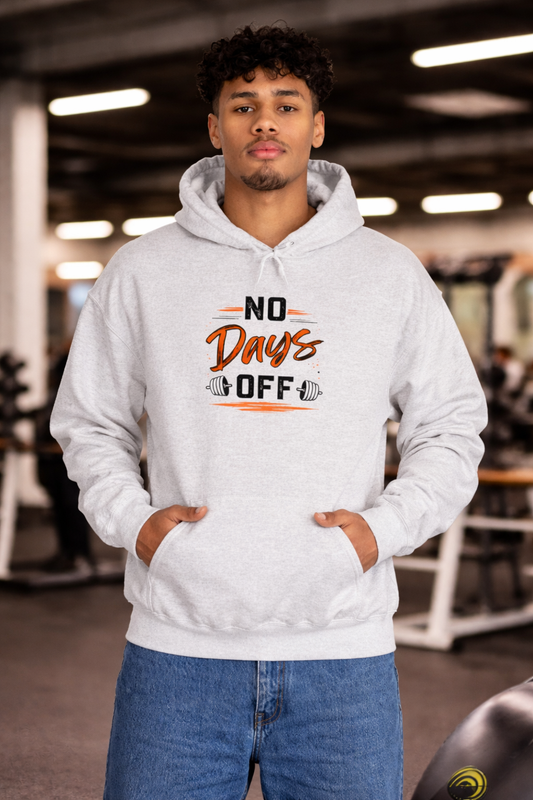 No Days Off | Heavy Hooded Sweatshirt