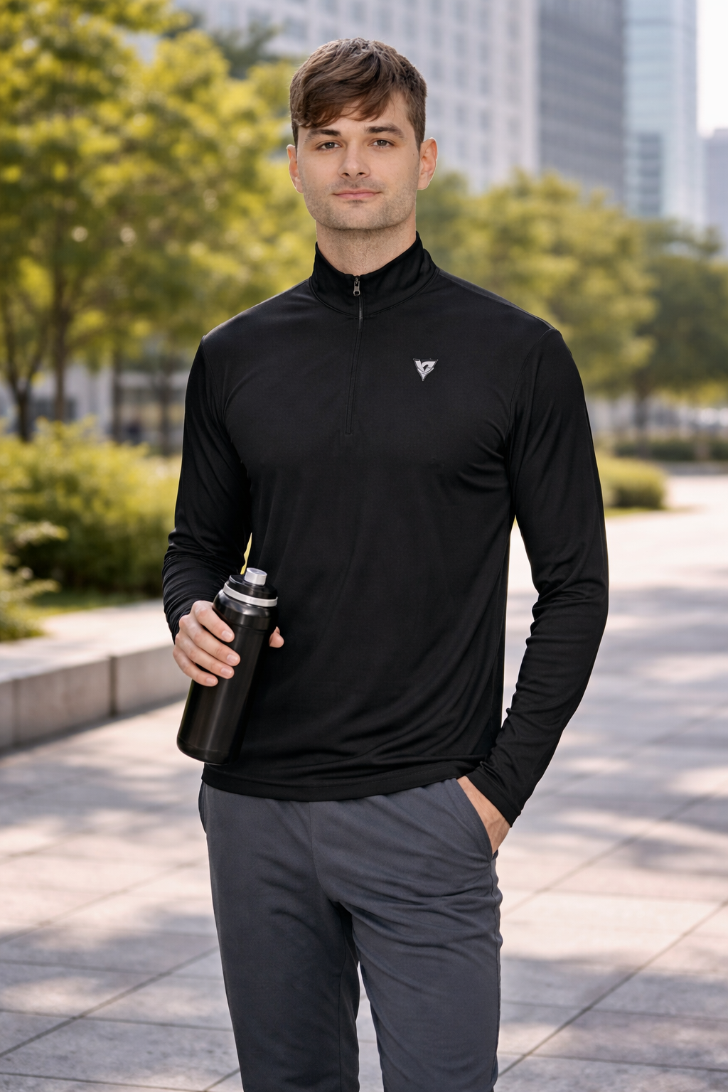 Quarter-Zip Pullover | Chest Emblem