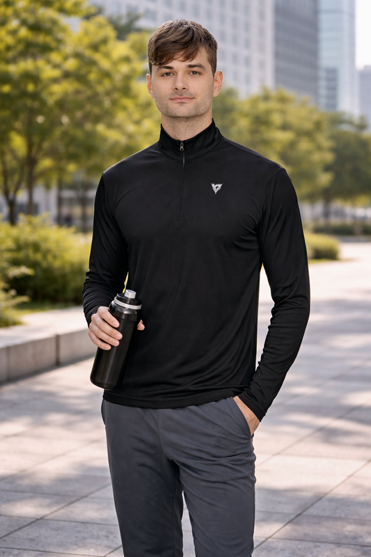 Quarter-Zip Pullover | Chest Emblem