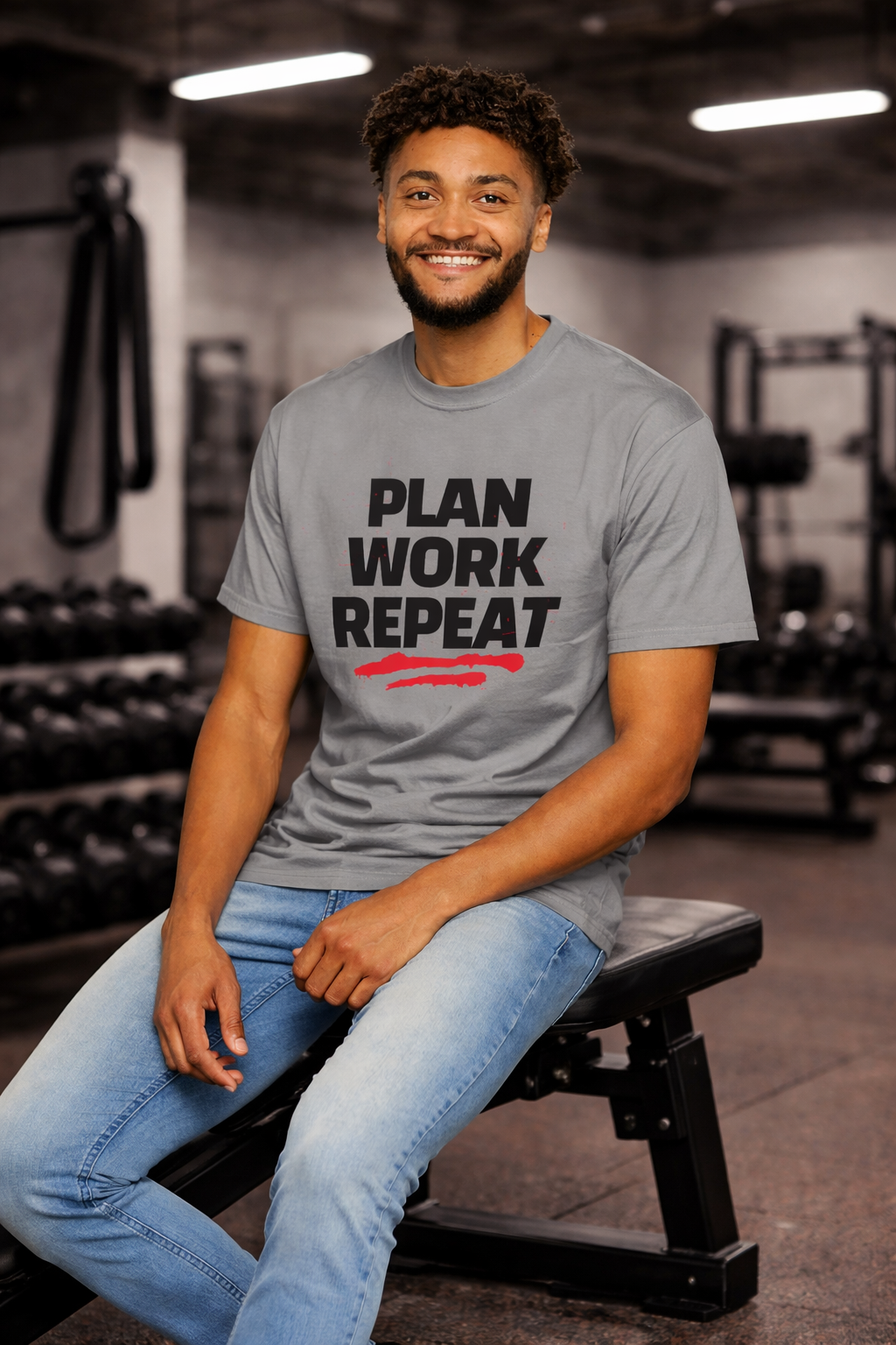 Plan Work Repeat | Motivational Graphic Tee