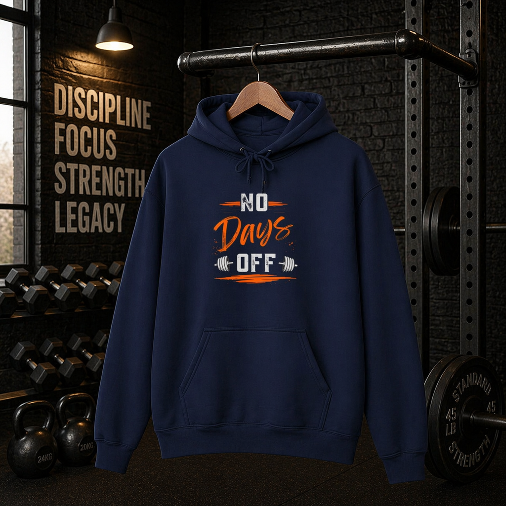 No Day Off | Heavy Hooded Sweatshirt