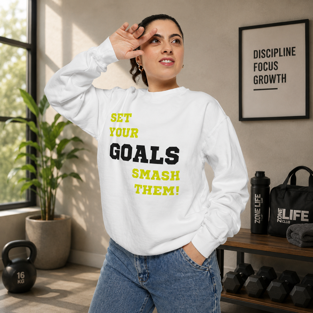 Set Goals | Motivational Crewneck Sweatshirt