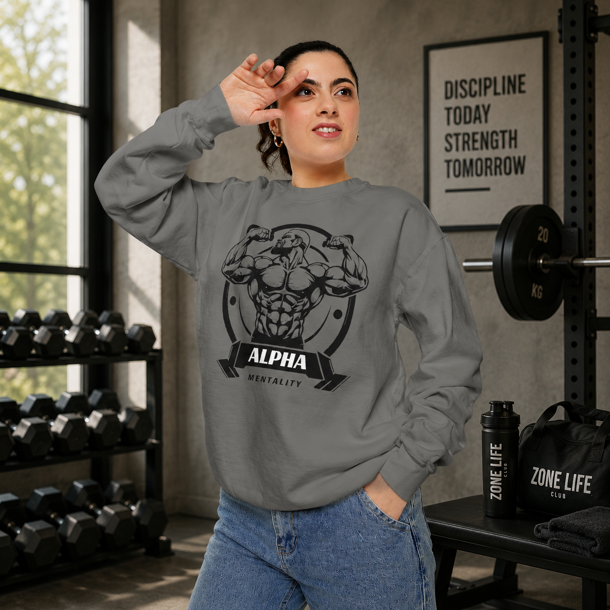 Alpha Mentality Sweatshirt | Muscular Gym Crewneck